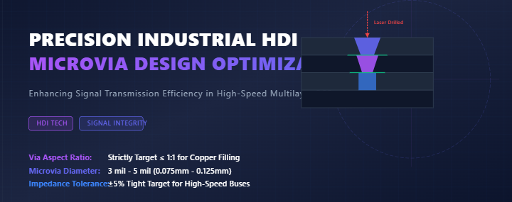 Laatste bedrijfsblogs HDI-technologie: optimalisatie van microvia-ontwerp in HDI-PCB's om de signaaloverdracht voor industriële controllers te verbeteren