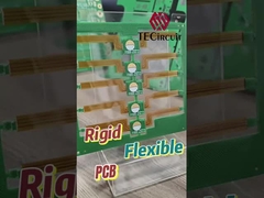 2 laag rigide flex circuit boards Goud Finger 0,15 mm Dikte PCB Flex Rigid